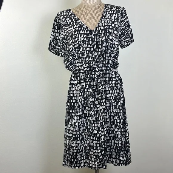 eileen fisher short dresses Eileen Fisher Bateau Neck Short Dress 3/4 Sleeve Velvet Silk Blend (Sz M)